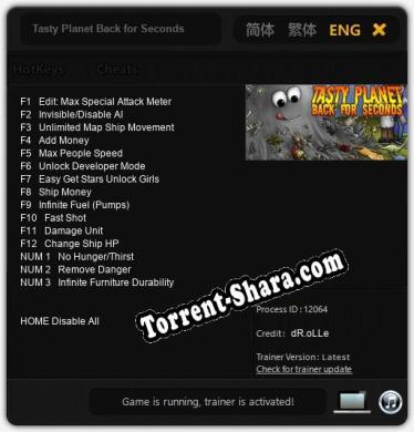 Tasty Planet Back for Seconds: Трейнер +15 [v1.1]