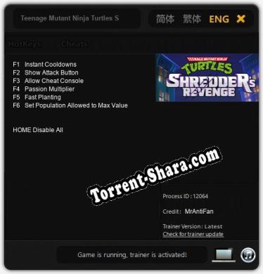 Teenage Mutant Ninja Turtles Shredders Revenge: Читы, Трейнер +6 [MrAntiFan]