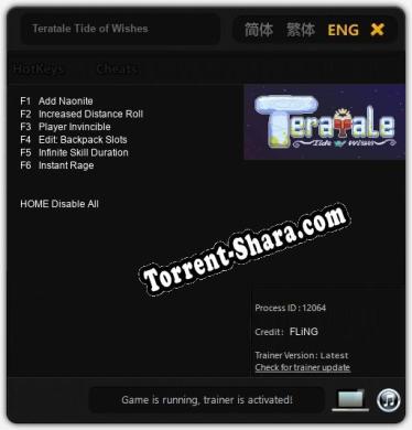 Teratale Tide of Wishes: Трейнер +6 [v1.8]