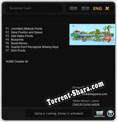 Трейнер для Terrarium Land [v1.0.1]