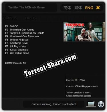 Terrifier The ARTcade Game: Читы, Трейнер +9 [CheatHappens.com]
