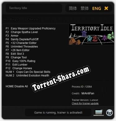 Territory Idle: Трейнер +14 [v1.6]
