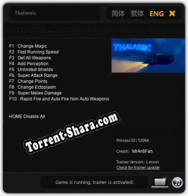 Thalassic: Читы, Трейнер +10 [MrAntiFan]