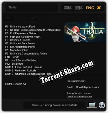 Thalia: Трейнер +15 [v1.8]