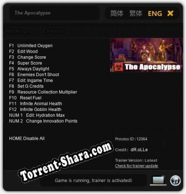 The Apocalypse: Читы, Трейнер +14 [dR.oLLe]