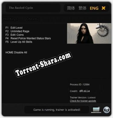 Трейнер для The Axolotl Cycle [v1.0.4]
