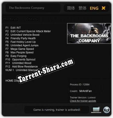 The Backrooms Company: ТРЕЙНЕР И ЧИТЫ (V1.0.80)