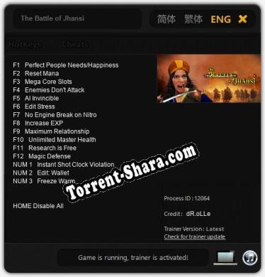 The Battle of Jhansi: Читы, Трейнер +15 [dR.oLLe]