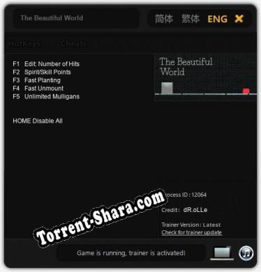 Трейнер для The Beautiful World [v1.0.4]