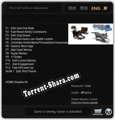The Cat Porfirios Adventure: Трейнер +13 [v1.3]
