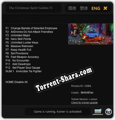 The Christmas Spirit Golden Ticket Collectors Edition: ТРЕЙНЕР И ЧИТЫ (V1.0.66)