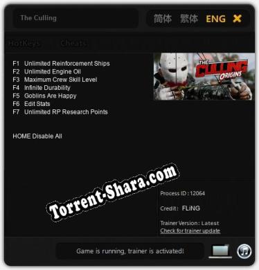 The Culling: Трейнер +7 [v1.1]