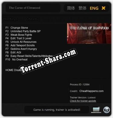 The Curse of Elmwood: Читы, Трейнер +10 [CheatHappens.com]