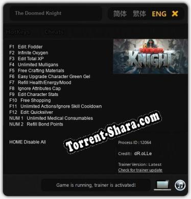 The Doomed Knight: Читы, Трейнер +14 [dR.oLLe]