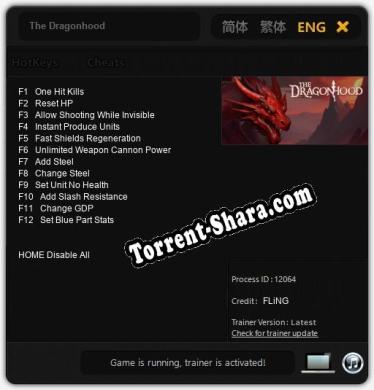 Трейнер для The Dragonhood [v1.0.6]