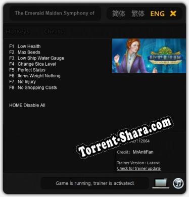 The Emerald Maiden Symphony of Dreams: ТРЕЙНЕР И ЧИТЫ (V1.0.95)