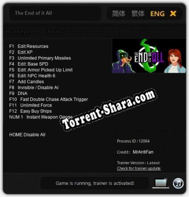 Трейнер для The End of it All [v1.0.5]