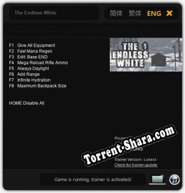 The Endless White: Трейнер +8 [v1.4]