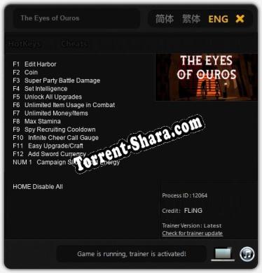 The Eyes of Ouros: Трейнер +13 [v1.9]