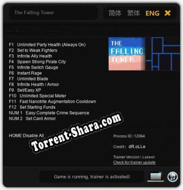 Трейнер для The Falling Tower [v1.0.2]