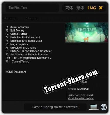 Трейнер для The First Tree [v1.0.3]