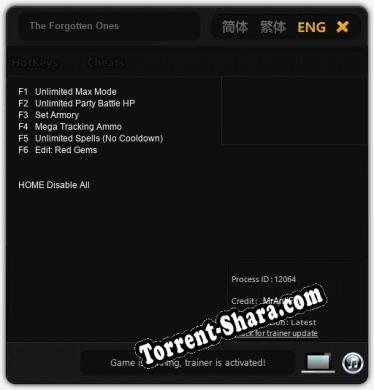 The Forgotten Ones: Трейнер +6 [v1.7]