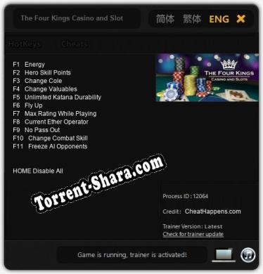 The Four Kings Casino and Slots: Читы, Трейнер +11 [CheatHappens.com]