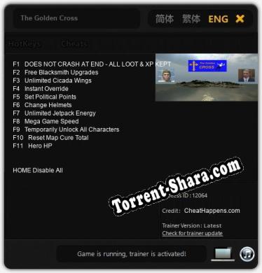 Трейнер для The Golden Cross [v1.0.3]