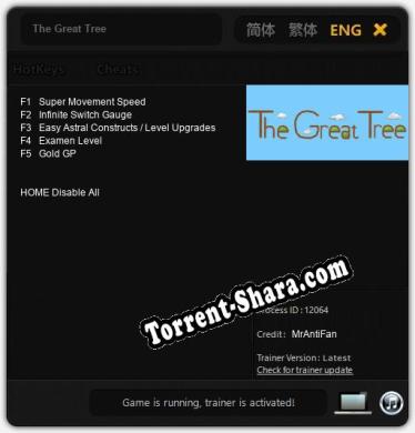 The Great Tree: ТРЕЙНЕР И ЧИТЫ (V1.0.32)