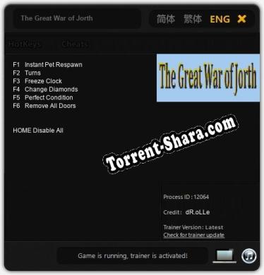 The Great War of Jorth: Читы, Трейнер +6 [dR.oLLe]