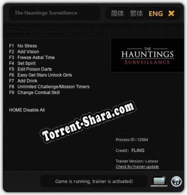 The Hauntings Surveillance: Трейнер +9 [v1.5]