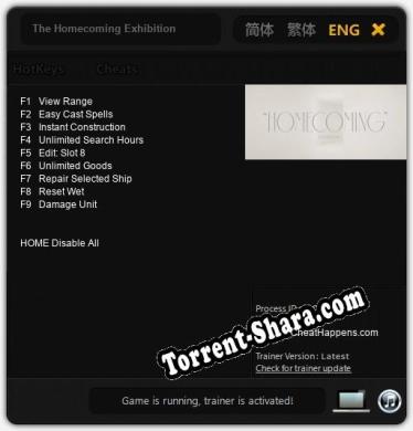The Homecoming Exhibition: Трейнер +9 [v1.7]