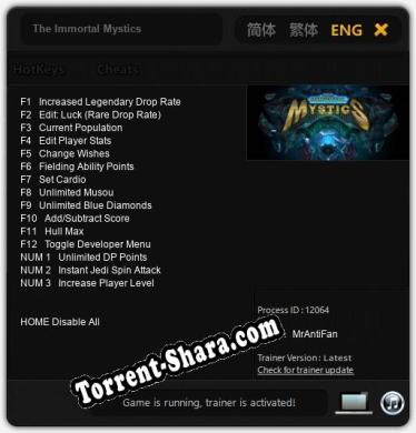 The Immortal Mystics: Трейнер +15 [v1.9]