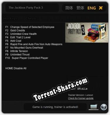 Трейнер для The Jackbox Party Pack 3 [v1.0.5]