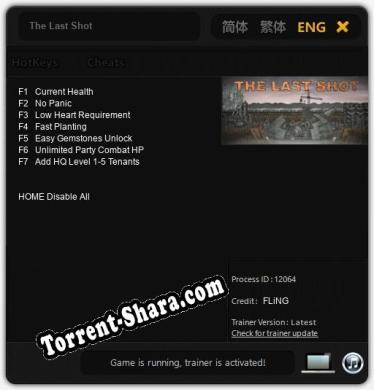 Трейнер для The Last Shot [v1.0.8]