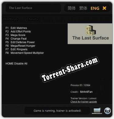 The Last Surface: Трейнер +8 [v1.3]