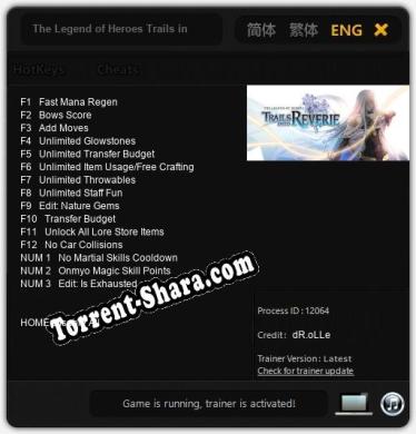 The Legend of Heroes Trails into Reverie: Трейнер +15 [v1.3]