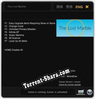 Трейнер для The Lost Marble [v1.0.4]
