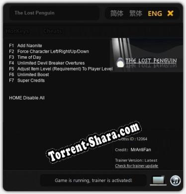 The Lost Penguin: ТРЕЙНЕР И ЧИТЫ (V1.0.13)