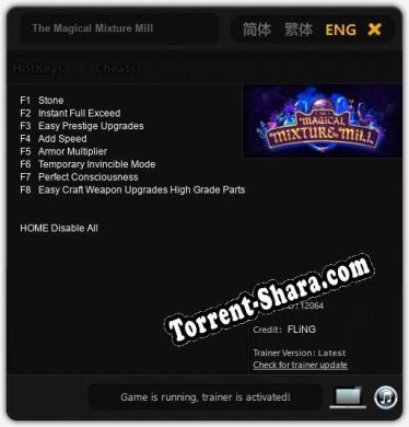 Трейнер для The Magical Mixture Mill [v1.0.8]