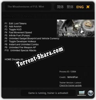 The Misadventures of P.B. Winterbottom: ТРЕЙНЕР И ЧИТЫ (V1.0.98)