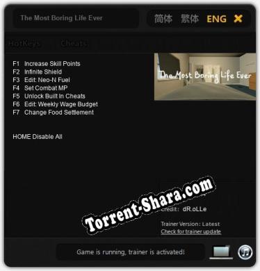 Трейнер для The Most Boring Life Ever [v1.0.2]