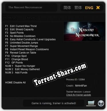 The Nascent Necromancer: Читы, Трейнер +15 [MrAntiFan]