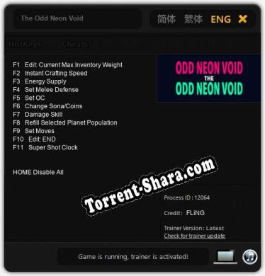 The Odd Neon Void: Читы, Трейнер +11 [FLiNG]