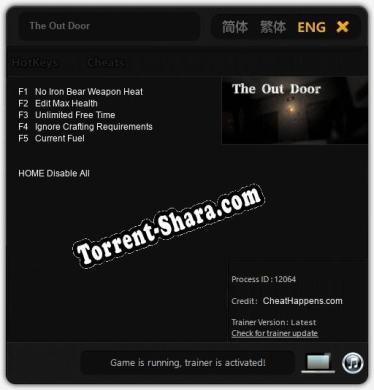 Трейнер для The Out Door [v1.0.4]