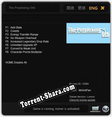 Трейнер для The Perplexing Orb [v1.0.3]