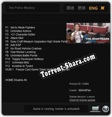The Police Mystery: Трейнер +13 [v1.8]