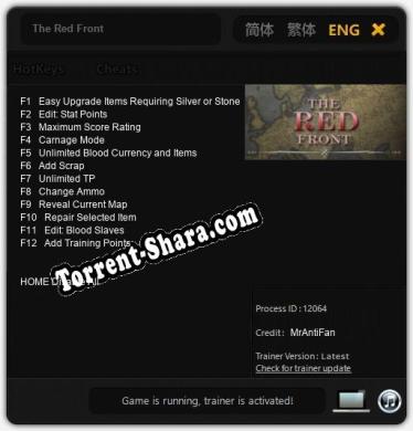 The Red Front: ТРЕЙНЕР И ЧИТЫ (V1.0.72)