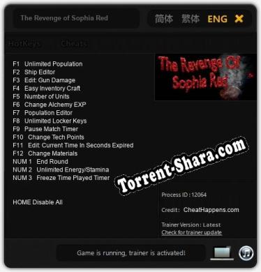 The Revenge of Sophia Red: Трейнер +15 [v1.9]