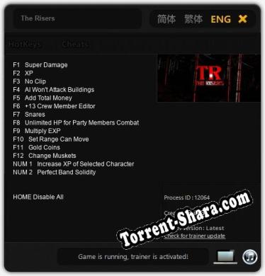 The Risers: Читы, Трейнер +14 [FLiNG]